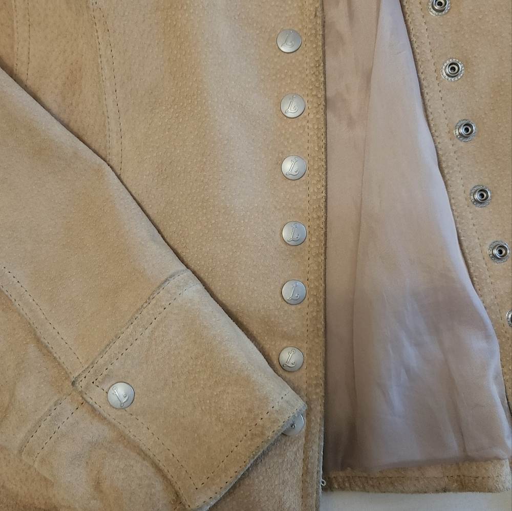 Tan leather jacket - Picture 2 of 3